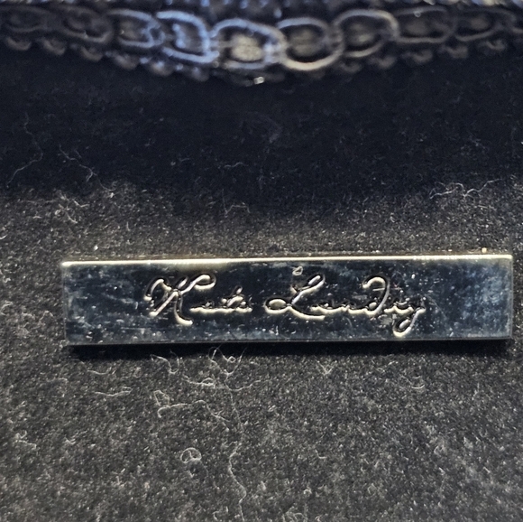 KATE Laundry black sparkle evening bags. Snap‎ closure. With chain. - Picture 6 of 9